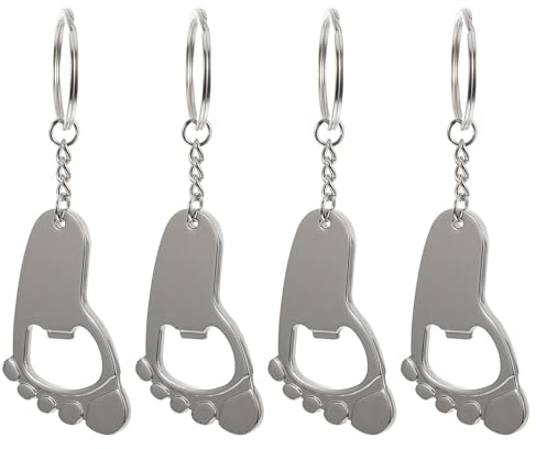BAZEITFLOW 4 pièces Décapsuleur Bière Portable Alliage de Zinc Ouvre-bouteille Créatif Résistant pour Usage Extérieur et Fêtes