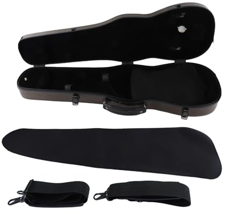 SEAFRONT Custodia per Violino, Custodia Rigida Leggera in Fibra di Carbonio con Igrometro, per Violino Portatile per Musicisti (#11)