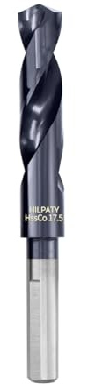 HILPATY Cobalt Metallbohrer Bohrer Schaftbohrer Spiralbohrer für Metall, Stahl, Aluminium, Eisen (17.5mm)