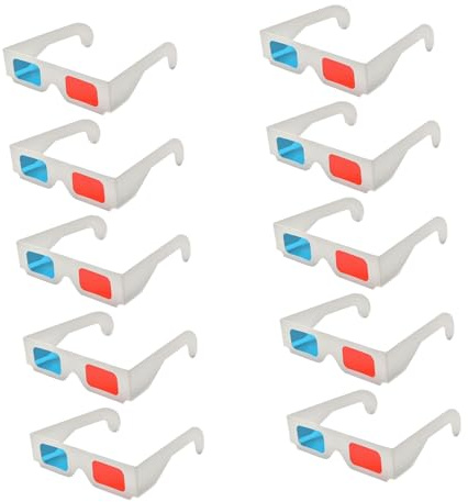 HOLIDYOYO Occhiali 3d Anaglifici in Cartone Rosso e Blu 50 Pezzi per Film 3d, Giochi e Riviste, Accessori Portatili per Visione Tridimensionale e Divertimento in Famiglia