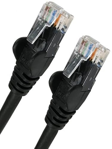 World of Data 10m BLACK CAT6 Network Cable (100% Copper Wire) - RJ45 - Ethernet - Patch - LAN - 10/100/1000 - Gigabit