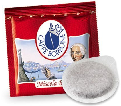 50 dosettes filtre papier 44 mm café bourbon mélange rouge