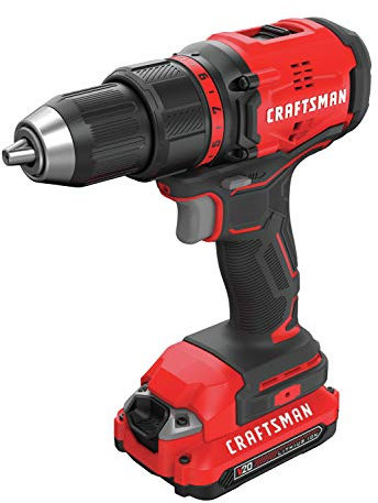 CRAFTSMAN V20 - Kit de taladro/destornillador inalámbrico, 1,27 cm, batería y cargador incluidos (CMCD710C2)