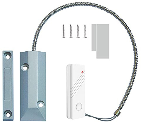 Wolf-Guard MC-J01 Türkontakt für Metall Garagentor, Drahtlose Sensor Tür Magnetischer Alarm Shop Home Garage Metall Rolladen Tür Sicherheit Kit