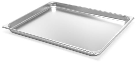 HENDI Contenitore Gastronorm, GN 2/1, resistenza termica -40 °C a 300 °C, compatibile con i forni a convezione, frigoriferi, bagno María, chafing dishes, 11L, 650x530x(H) 40mm, acciaio inox 18/10
