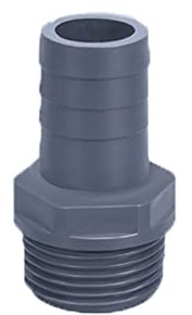 Connettore per tubo con filettatura esterna adattatore per raccordo portagomma con filettatura filettata adattatore per tubo in PVC (G3/4 x 16 mm)