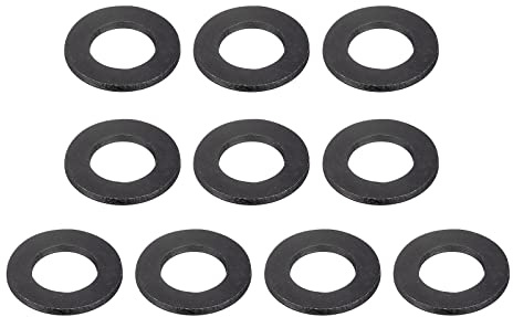 sourcing map Rondelle plate en acier au carbone pour boulons M14, 10 pièces M14 x 27,8 x 2,4 mm Noir oxydé Grade 8.8 Attaches en acier allié pour l'industrie mécanique