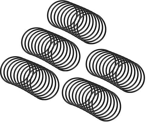 QUARKZMAN 32mm x 28mm x 2mm Nitrile Caoutchouc Joints toriques x 50 Pièces Rond Joint Rondelle pour Robinet Plomberie Réparation Étanchéité Connexion [Noir]