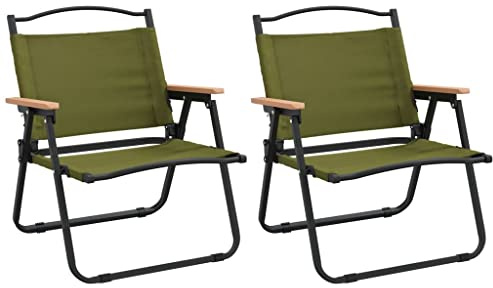 vidaXL Campingstühle 2 STK. Grün 54x43x59 cm Oxford-Gewebe
