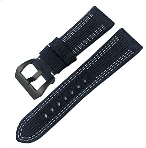 NDJQY Correa de reloj de tela de nailon de 24 mm y 26 mm para Panerai sumergible Luminor PAM lona cuero correa deportiva herramientas de regalo, 24mm, Plástico, Agate