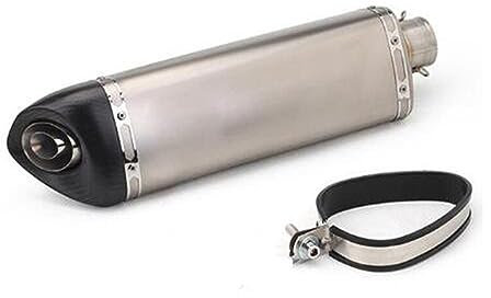 HSPORT Motorrad Endschalldämpfer Auspuff Endstück Für Für CBR250 Für CB400 Für YZF Für FZ400 Für Z750 Für Ninja Für TMAX530 Motorrad Roller Auspuff Rohr Escape Moto 38-51mm (Color : Ak Laser 495mm)