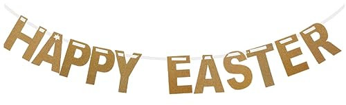 3 Golddekor Osterhasen-Dekorationen osterdeko ideen Ostern-Wohndekoration Osterdekorationen Frohe Ostern-Banner Ostergirlande Papier schmücken das Banner