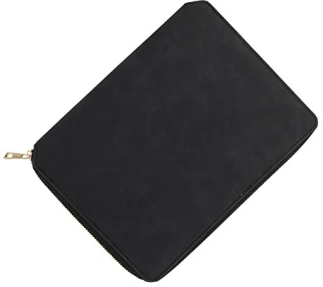 PLAFOPE Business Lose-leaf Notizbuch Mit Reißverschluss Tasche Liniert Praktisches Tragbares Schreibwaren Büro Und Kreatives Planen Schwarzes Organizer-notizheft