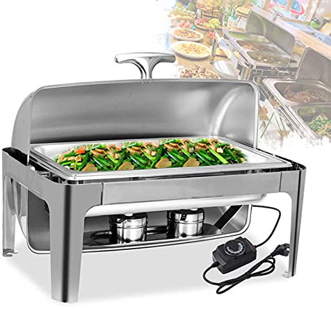 Chafing Dishes with Lids, 9L Electric Food Warmers for Parties and Buffets, Stainless Steel Buffet Servers for Buffet Wedding or Party - Keep Food Warm All Day