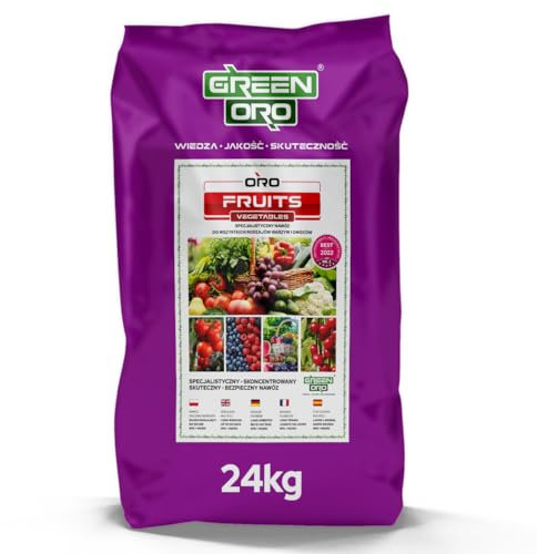 GREEN ORO ORO FRUITS 5KG – Fertilizzante speciale per frutta e verdura, a lunga durata, rigenerante, ideale per fragole, lamponi, viti, alberi da frutto e altro