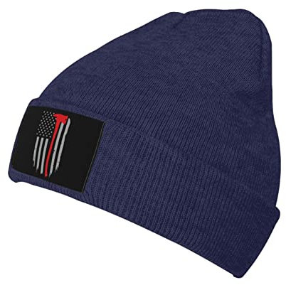 Beanie Mütze Feuerwehr Axt Flagge Strickmütze Weich Beanie Hut Atmungsaktive Wintermütze Für Running Travel Camping