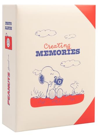 Grupo Erik Fotoalbum Einsteckalbum 10x15 Peanuts Snoopy - Foto Einsteckalbum 10x15 - Fotobuch für 100 Fotos - Photo Album 10x15 Offizieller Snoopy Merch