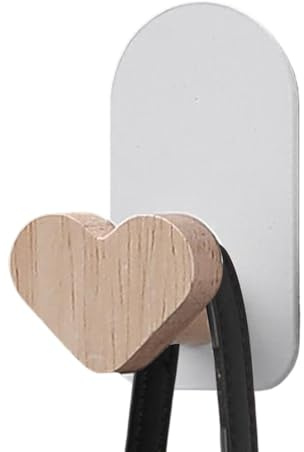 Ganci da parete senza attrezzi, ganci adesivi in legno