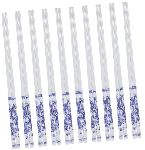 Bacchette Cinesi in Ceramica per Ramen, 10 Paia, Facili da Pulire