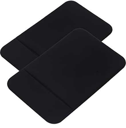 SHINEOFI 2pcs Adhesive Phone Back Card Holder Sticky Credit Card Pocket Mobile Wallet for Travel and Daily Use Black Elastic Stretch Fabric