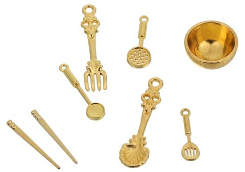 Milisten 8pcs Miniature Dollhouse Accessories Set Boys and Girls Toys Boy Girl Kitchen Simulation Toys Dollhouse Furniture