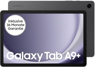 Samsung Galaxy Tab A9+ WiFi Android-Tablet, 128 GB Speicherplatz, Großes Display, 3D-Sound, Simlockfrei ohne Vertrag, Graphite, Inkl. 3 Jahre Herstellergarantie