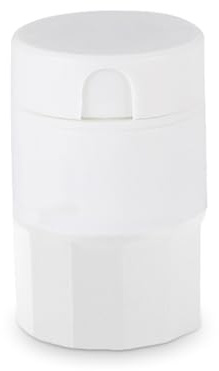 Zymoplas Pill Splitter 4 in 1 Tragbarer, Verstellbarer Handheld-Tablet-Teiler, Haushalt, Büro, Reisen, Crusher, Schleifwerkzeug, Weiß