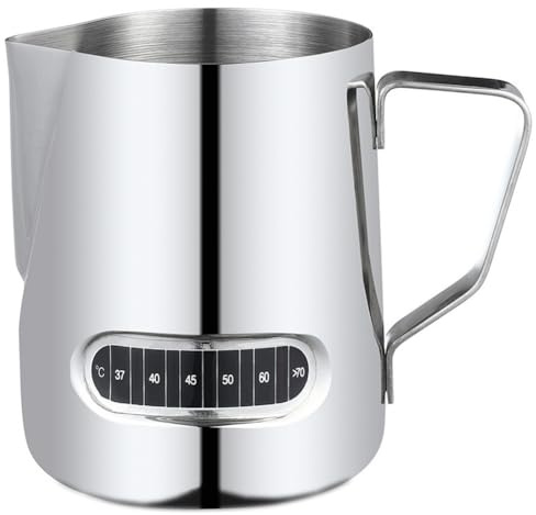 Jooehyer Schiumatore per il Latte, Display Della Temperatura, Caffettiera e Tazza per Latte Art da 350 Ml