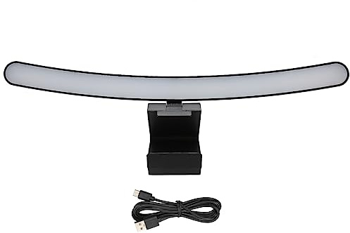 Barra luminosa per monitor curvo, attenuazione continua da 15,7 pollici Lampada per monitor per computer di tipo C con controllo tattile a 3 temperature di colore per spessore da