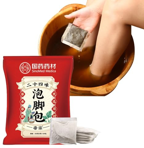 30 Bags Herb Foot Spa Soak, Herbal Foot Bath Packets, 24 Kinds of Herbs, Dispel Cold and Relieve Fatigue Sleep Improval(1 bag)