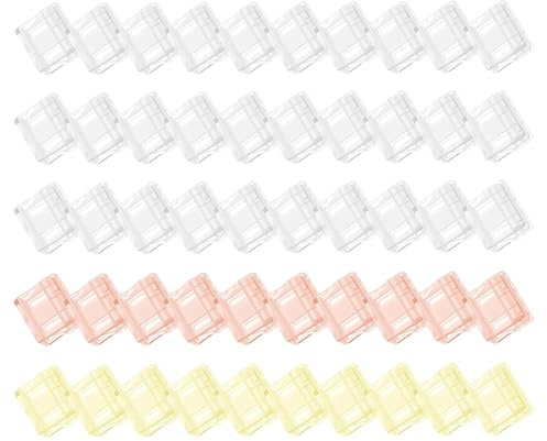 JINJUMEI 50Pieces Adjustable Hem Clips for Pants Sleeves, No Slip Instant Shortening for Trousers, Multicolor Pant Hem Clips, Quilting Clips for Fabric, Quick Clothing Adjustment Without Sewing