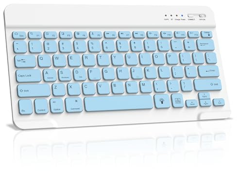Teclado Bluetooth tablet para iPad teclado portátil inalámbrico i pad | Teclado Bluetooth portátil inalámbrico para iPhone, iPad, Samsung, Lenovo, Huawei, compatible con Windows, Android, iOS