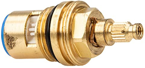 tecuro Keramik Oberteil Ventiloberteil für Zweigriffarmaturen, 1/2 Zoll, 90° Drehung, rechtsschließend, Messing, 25530