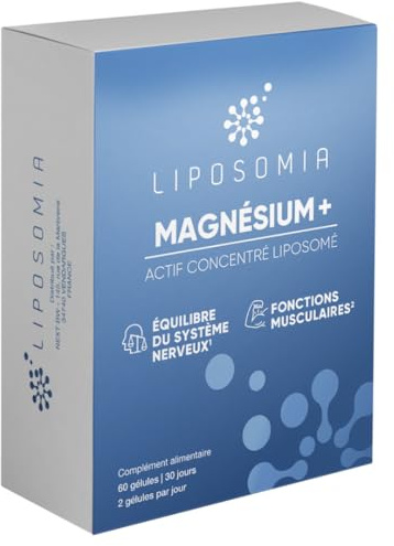Prescription Nature - MAGNÉSIUM + - Complément Alimentaire - Magnésium Liposomé - 60 Gélules
