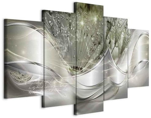 murando - Leinwandbild Pusteblume, 200x100 cm, 5-teilig, Schlafzimmer | Hochwertige Leinwand, sofort aufhängbar, ideal fürs Wohn- oder Schlafzimmer, wasserfest und lichtecht, langlebig, stilvoll