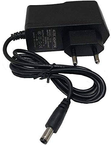 CABLEPELADO Alimentador 12V 1A, Adaptador de Corriente, Fuente de Alimentación, Cargador 12V, Negro, Conector DC 5.5 x 2.5 mm