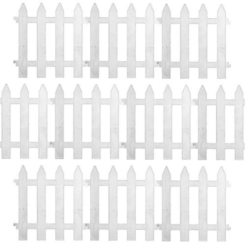 Vilde Gartenpalisade Zierzaun in Weiß 3m, 30x30cm, 10 Stück