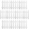 Vilde Lot de 10 palissades de jardin décoratives blanches 3 m, 30 x 30 cm