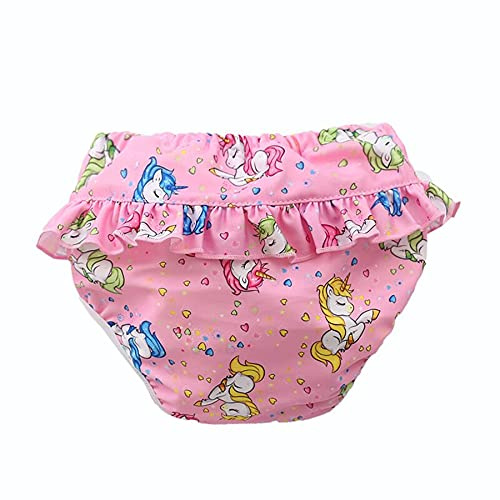Ziemlich Schwimmwindel mit Rüschen, Auslaufsicher Badewindel Mädchen Junge,Waschbar Wasserdicht Baby Windelhose Badewindelhose,0-4 Jahre (Farbe d, L-28-36lb/2-3 Jahre)