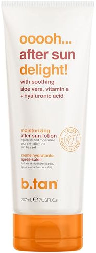 b.tan Lotion Après-Soleil | Ooooh After Sun Delight - Lotion hydratante pour le corps après-soleil enrichie d'aloe vera et d'acide hyaluronique hydratant, 7 Fl Oz
