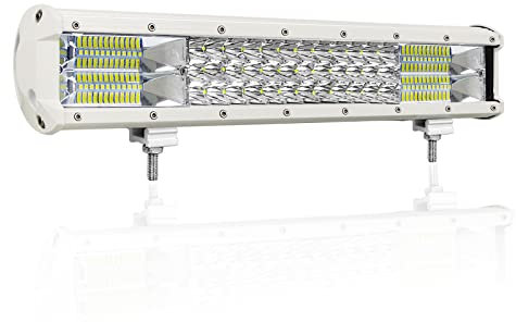 Willpower 15 Zoll 38CM 216W Led Arbeitsscheinwerfer Bar Weiß Led Scheinwerfer 12V 24V Wasserdicht Flutlicht Spot Led Bar für Offroad Auto Traktor Boot Zusatzscheinwerfer Rückfahrscheinwerfer Lightbar