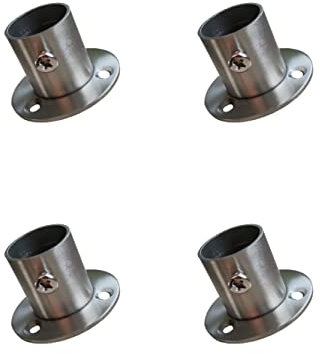 Bride en acier inoxydable - Raccord mural - Bride murale - Fixation de tuyau - 4 pièces (22 mm)