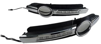 WOZIES Nebelscheinwerfer auto 2 Stück DRL Tagfahrlicht Nebelscheinwerfer Für Audi A6 C6 2005 2006 2007 2008