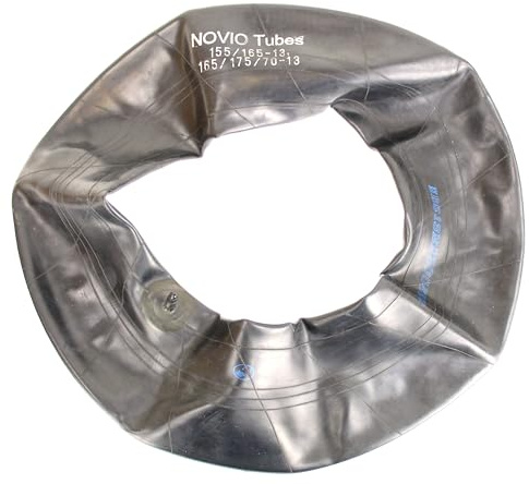 Novio Cámara de aire de 13 pulgadas, 155/165-13, 165/175/70-13, válvula de goma, compatible con remolques y neumáticos de automóviles en el tamaño correspondiente