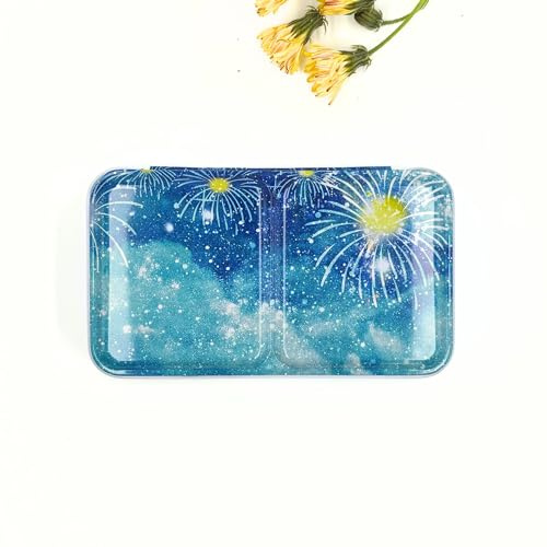 Aquarell-Box, 12 Farben, mit oder ohne bedruckte Behälter, Firework Sparkle, Boîte seule, Modern