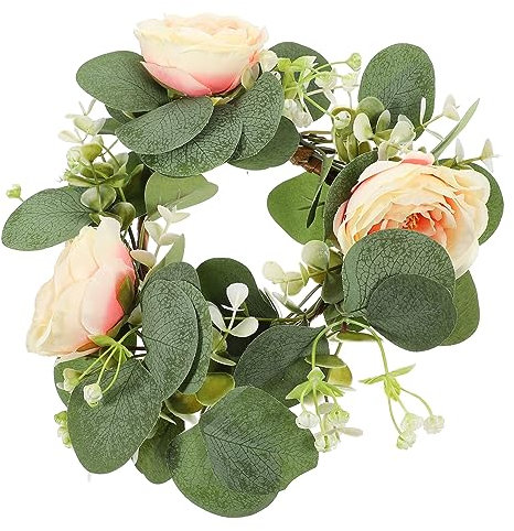 GOOHOCHY Ring Kerzengirlande Adventskerzenring Ringe Kerzenständer Kerzenhalter Weihnachtsgirlande Wohnkultur Weihnachtsfeierdekoration Kranz Dekor Mini schmücken Blumen Anlage