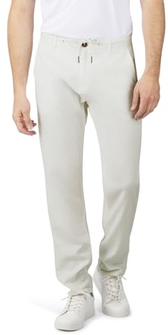 Riverso RIVMarco Pantalon en lin pour homme Regular Fit RIVMarco Pantalon d'été décontracté Uni Blanc, beige, olive, bleu ou noir Taille S, M, L, XL, XXL, 3XL, 4XL ou 5XL, Blanc., 3XL