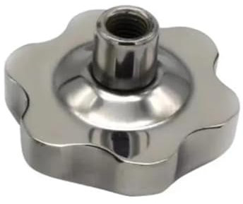 Flügelmuttern und -schrauben, 1 Stück M6 M8 M10 M12 M14 M16 Edelstahl 304 Innengewinde Sternknopfgriffe Sternförmige Klemmmuttern (Farbe: Silber, Größe: M12 Kopf 48 mm) ( Color : Silver , Size : M14 h