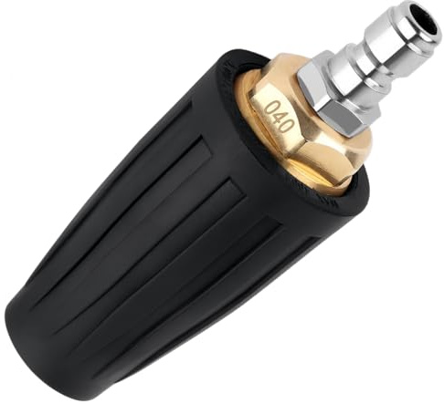 Rayibuir Pressure Washer Tips Turbo Nozzle, 4000PSI Max.5000PSI Rotating Spray Pressure Washer Nozzle with 1/4'' Quick Connect for Cleaning Garden Brick Path 4.0 GPM