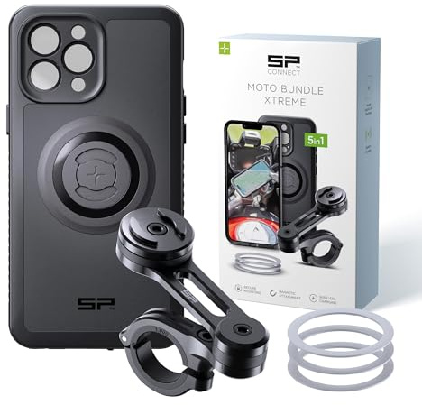 SP CONNECT Moto Bundle Xtreme | SPC+ | Halterung kompatibel mit iPhone 13 Pro Max | Handyhalterung für Motorrad | Handyhalter Smartphone | Zubehör für Motorroller